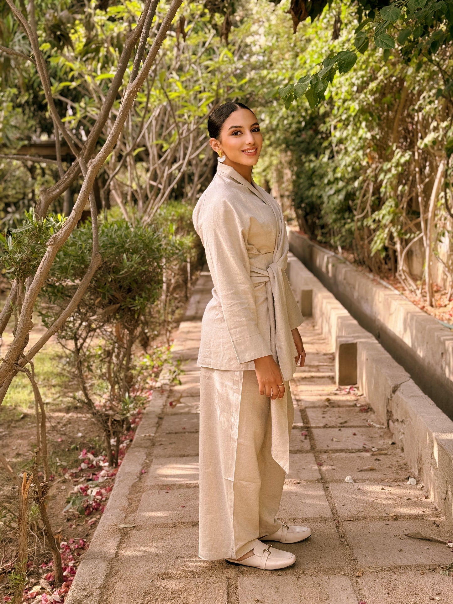 Toia's linen warp around set