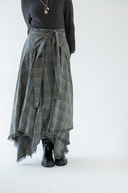 The Plaid Wrap skirt