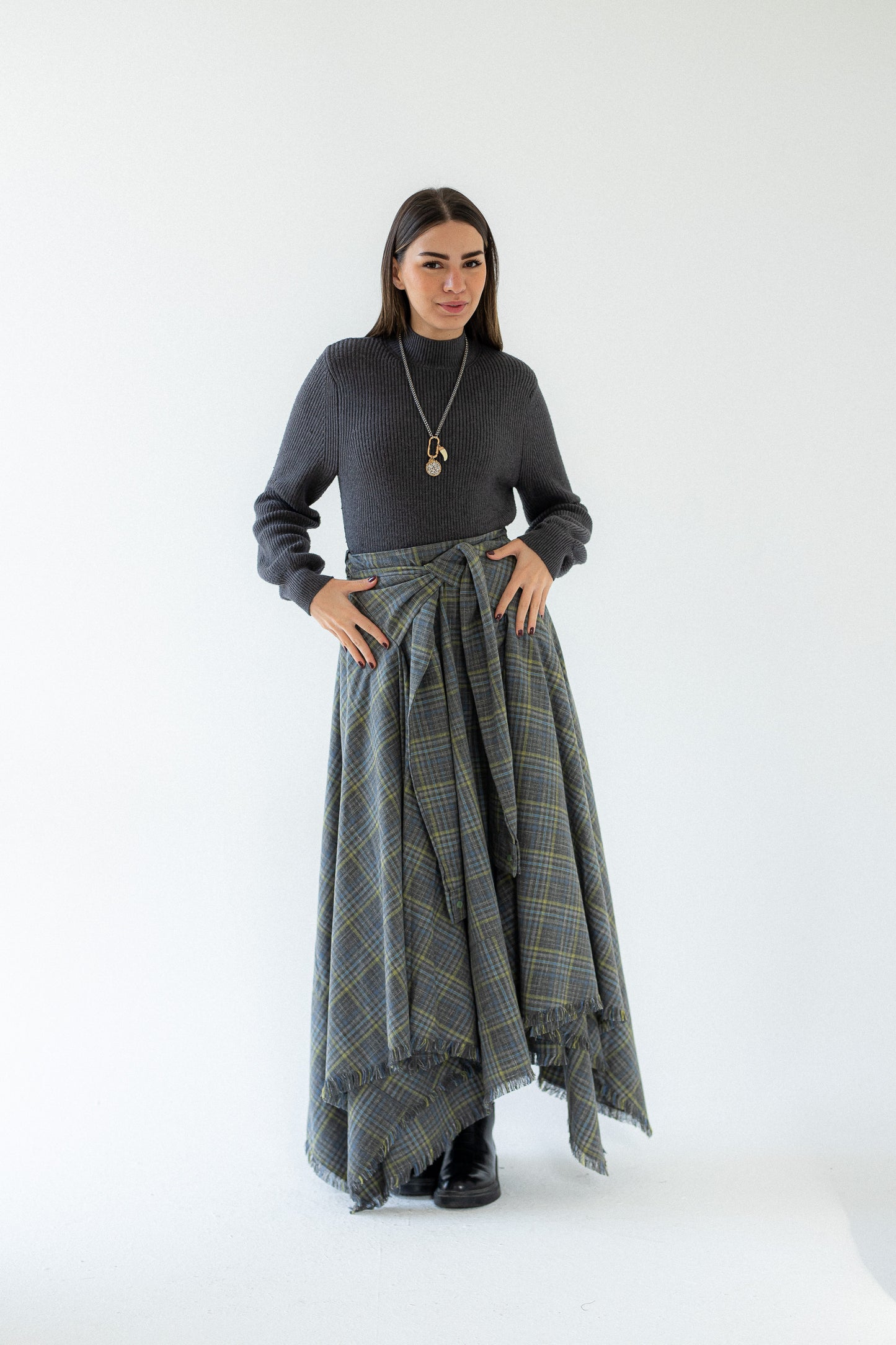 The Plaid Wrap skirt