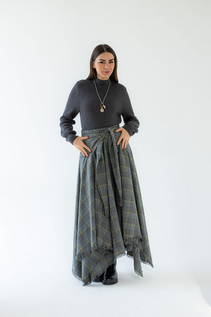The Plaid Wrap skirt