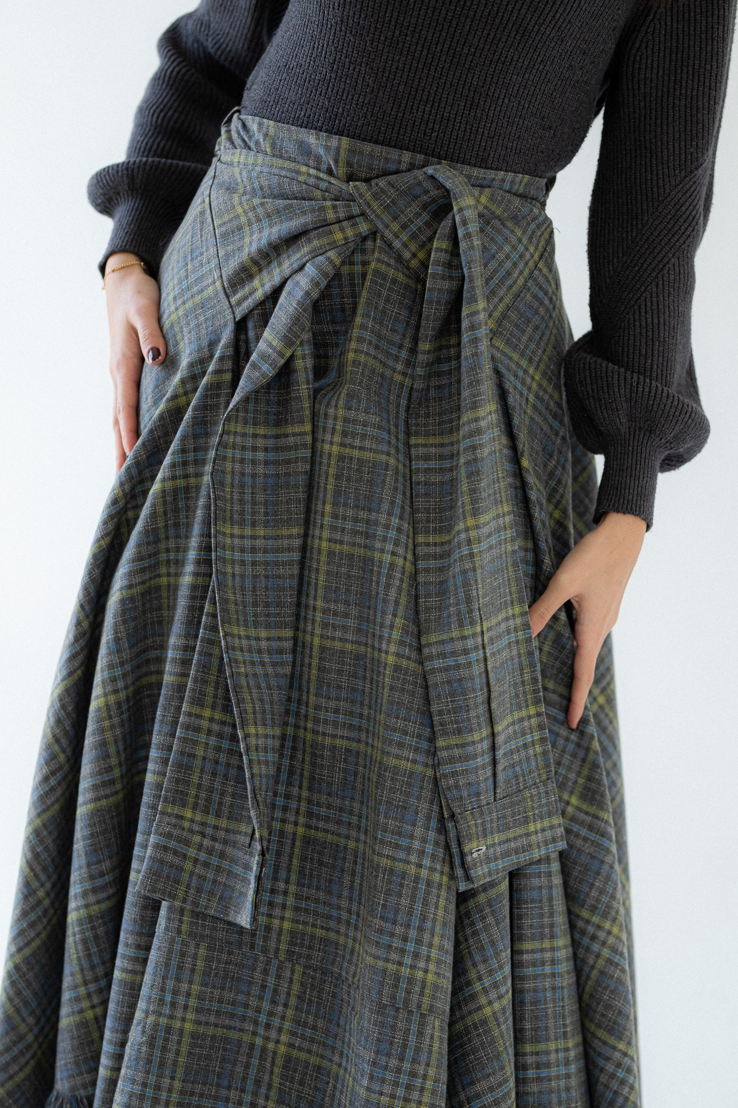The Plaid Wrap skirt