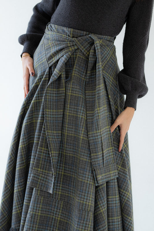 The Plaid Wrap skirt