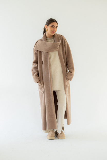 Draped Knit Coat