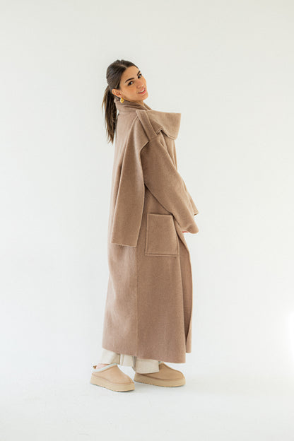 Draped Knit Coat