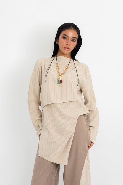 Flowline stripped Blouse