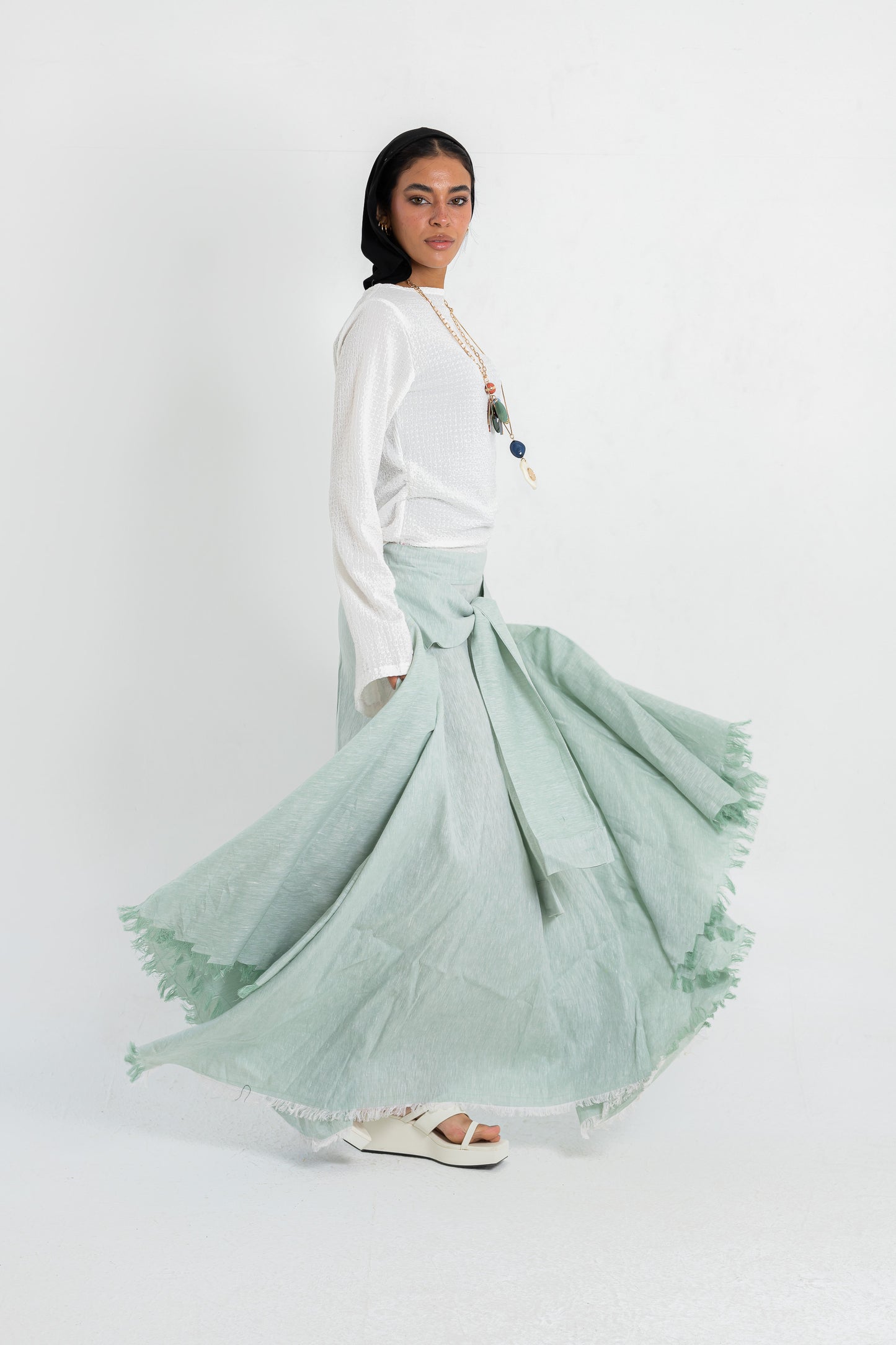 linen skirt
